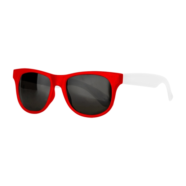 Sonnenbrille Rahmen schwarz - Bügel rot