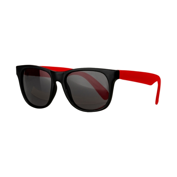 Sonnenbrille Rahmen schwarz - Bügel rot