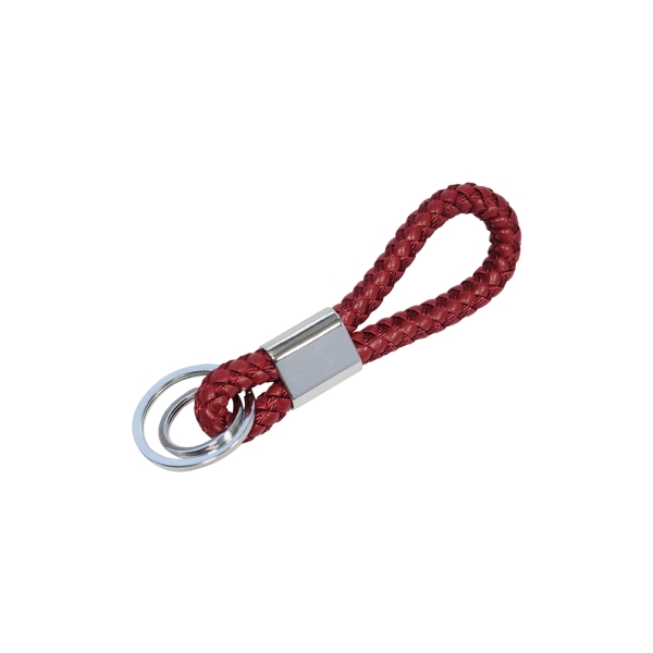 Schlüsselanhänger aus Kunstleder in rot