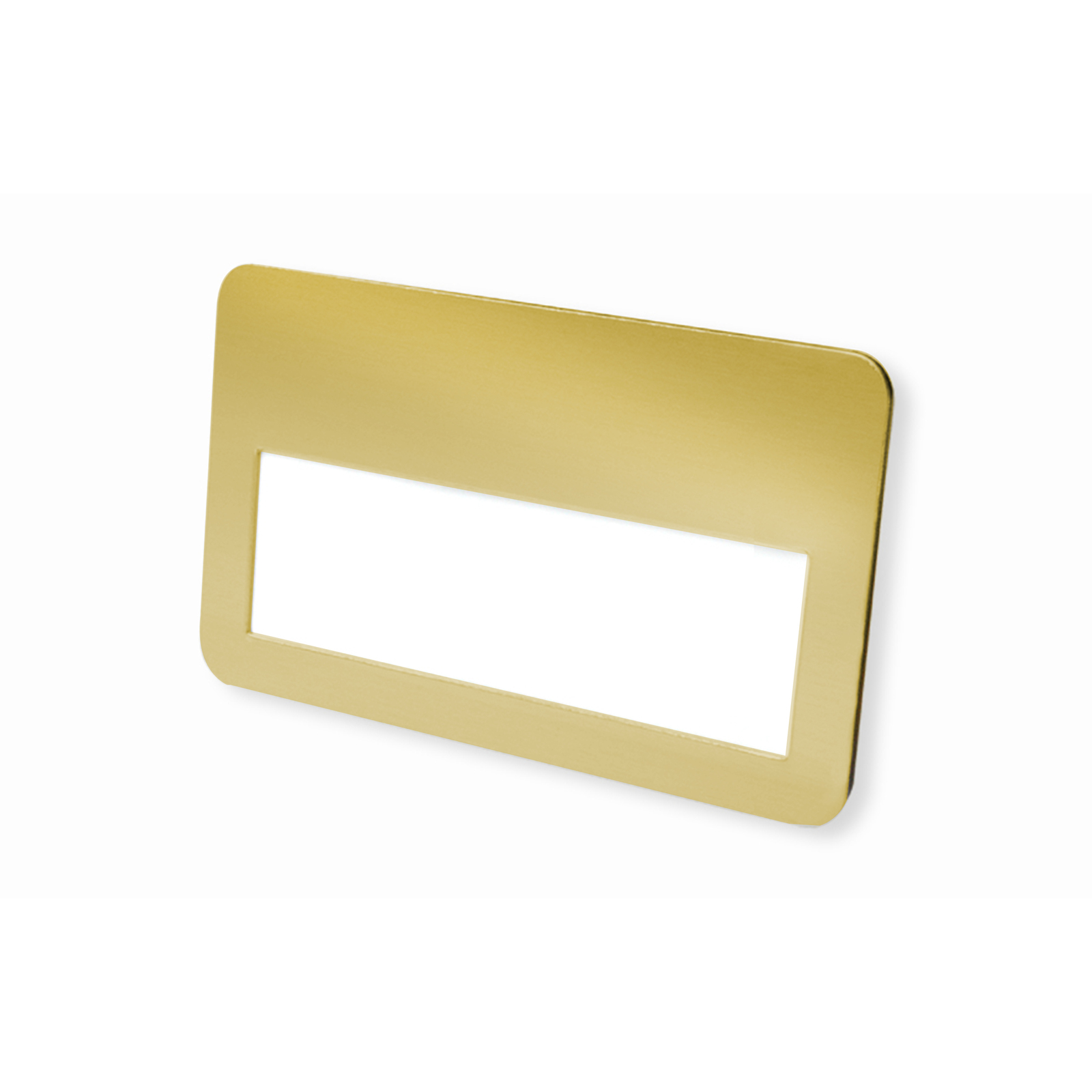 10 x Hochwertiges Kunststoff Namensschild mit Magnet goldfarbig 
