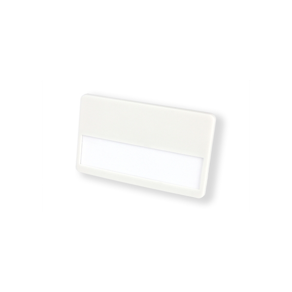 Kunststoff-Namensschild, weiß - 68 x 40 mm