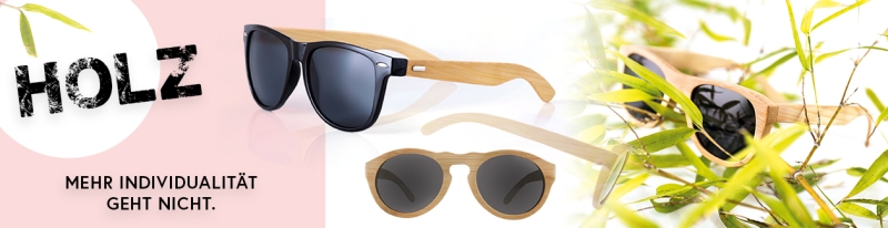 Holz-Sonnenbrillen, Bambus Echtholz mit UV-400 Schutz